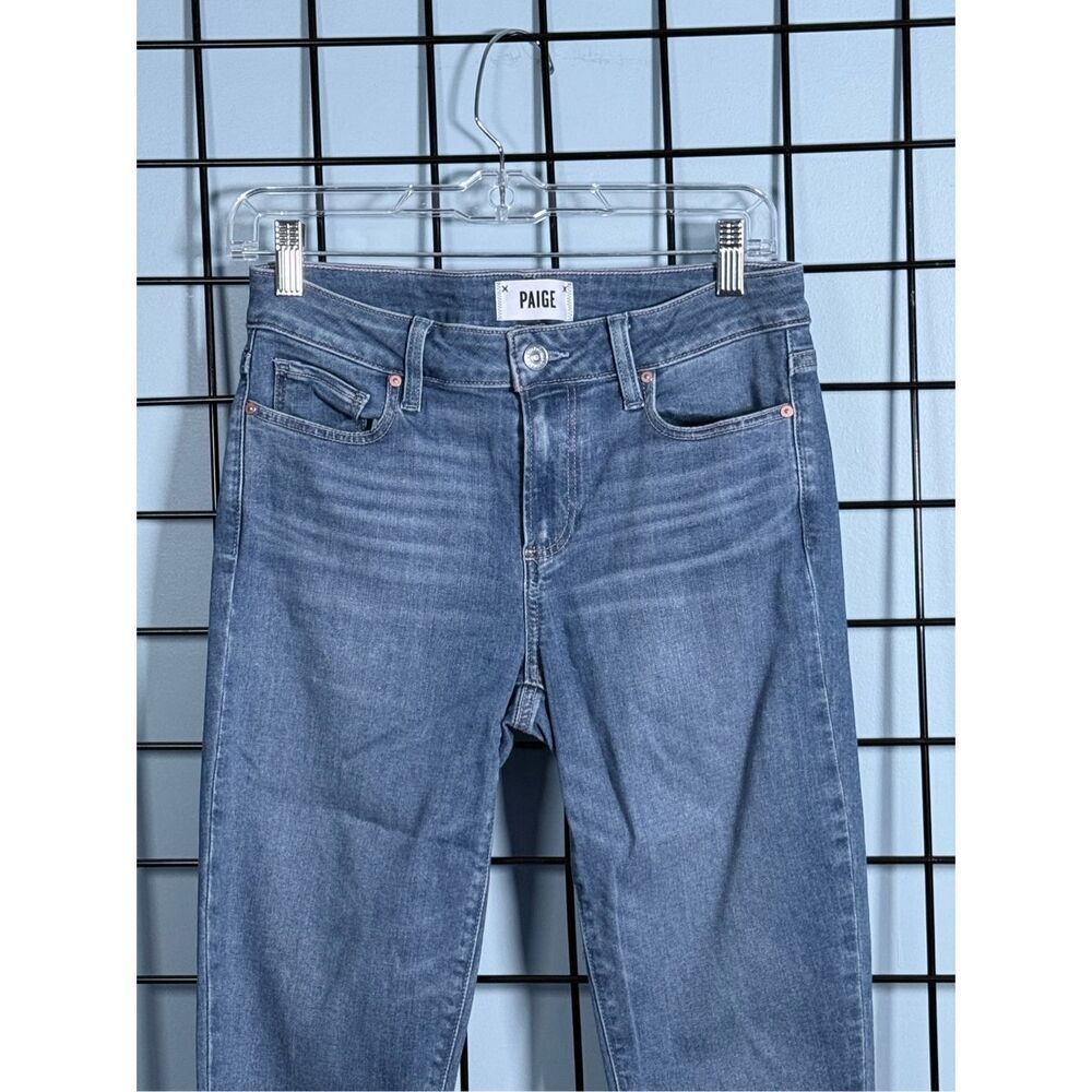 Paige Verdugo Crop Jeans Womens 28‎ Blue Denim Demilo Distressed Skinny - Picture 2 of 15